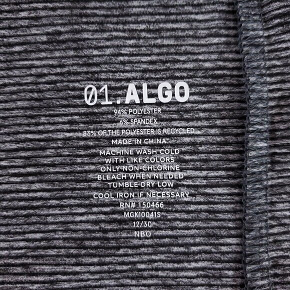 NWT 01.ALGO Mens Large Kris Performance Microstripe Henley Stitch Fix Gray Black - Picture 9 of 12